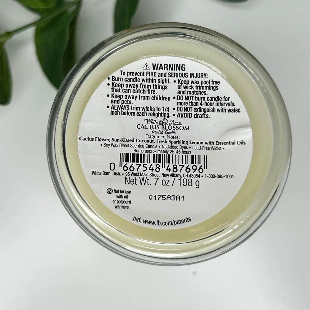 Bath &‎ Body Works White Barn NWT Cactus Blossom Scented Candle 7 oz